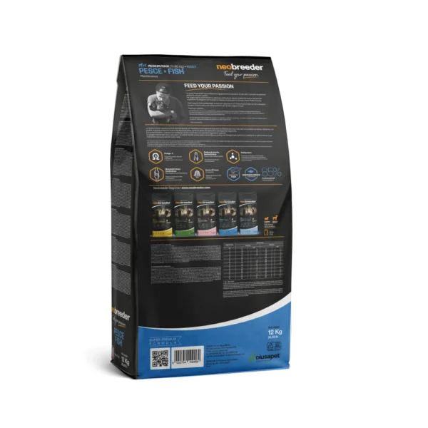 P10246neobreeder Dog Adult Fish Medium Maxi 12 Kg Back