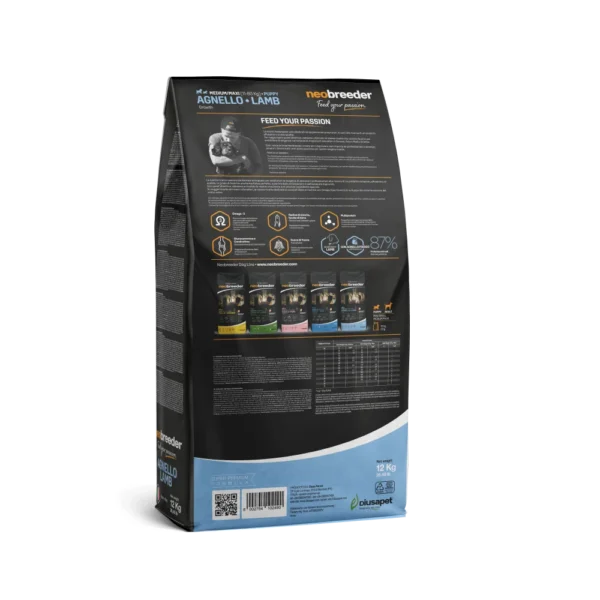 P10249 NEOBREEDER DOG PUPPY LAMB MEDIUM MAXI 12 KG retro