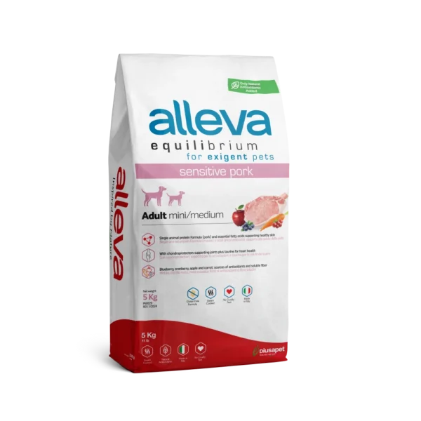 Crocchette Cani Alleva Equilibrium Sensitive (Maiale) 12KG
