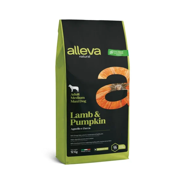 Crocchette per cani Adulti Natural (Agnello & Zucca) – Medium/Maxi 12 KG