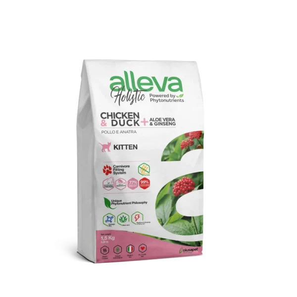 Crocchette per Gatti Holistic – Kitten (Pollo & Anatra) 1.5 KG