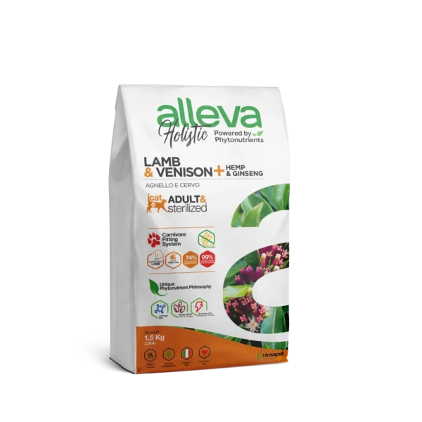 Crocchette per Gatti Holistic – Adult (Agnello & Cervo) 1.5 KG