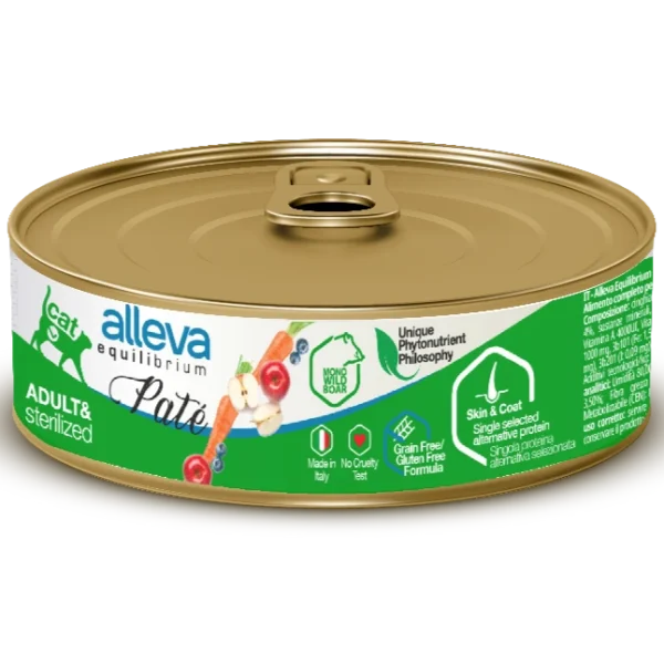 Cibo Umido Gatto Equilibrium - Adult & Sterilized (Cinghiale) 85 GR